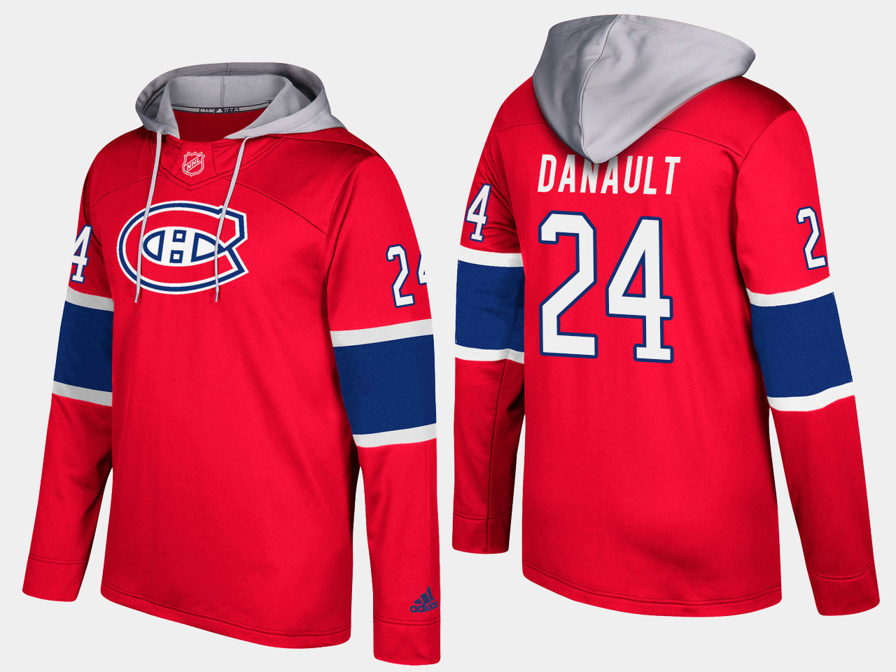 Men NHL Montreal canadiens #24 phillip danault red hoodie